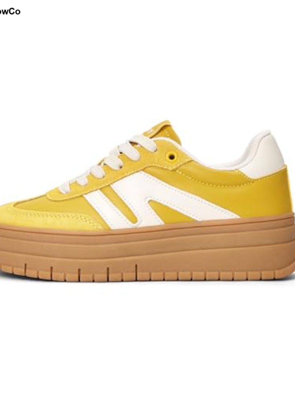 Retro Platform Sneakers Suede Faux Leather Slip Resistant Casual
